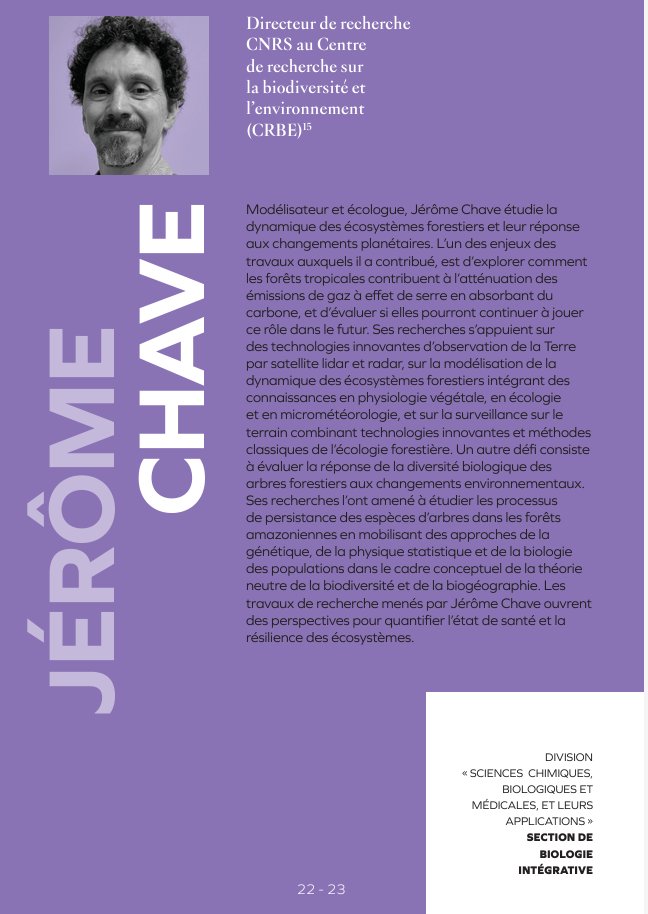 🔴 EN DIRECT | Cérémonie de réception des nouveaux membres de l'Académie des sciences
🌿« FORÊTS TROPICALES » Jérôme CHAVE, Directeur de recherche <a href="/CNRS/">CNRS 🌍</a>, unité « Évolution et Diversité Biologique », CRBE, élu dans la section de #BiologieIntégrative
👉 youtube.com/live/ChRvAxZ8W…