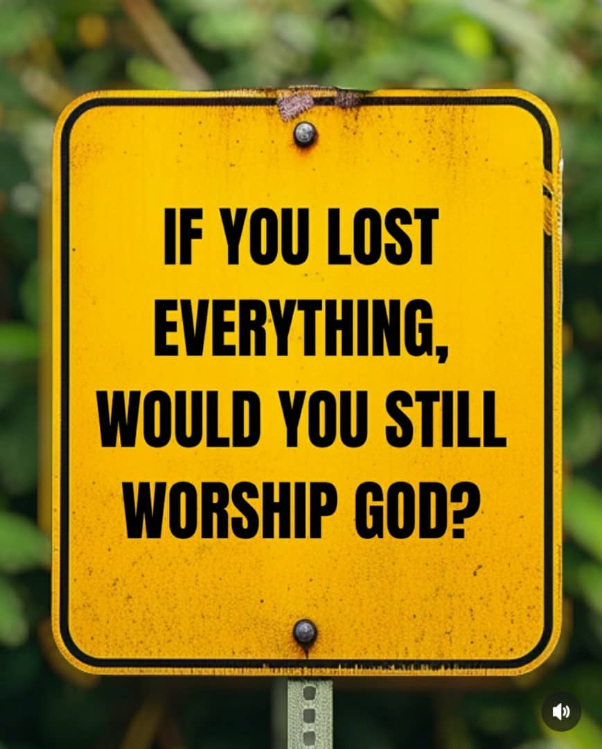 PottersOutreach's tweet photo. If you lost everthing, would you still worship God?

Lets hear your thoughts in the comment section.

#questionfortheday
#tuesdaythoughts
#Godlovesyou
#churchonline https://t.co/NbR0687RKT
