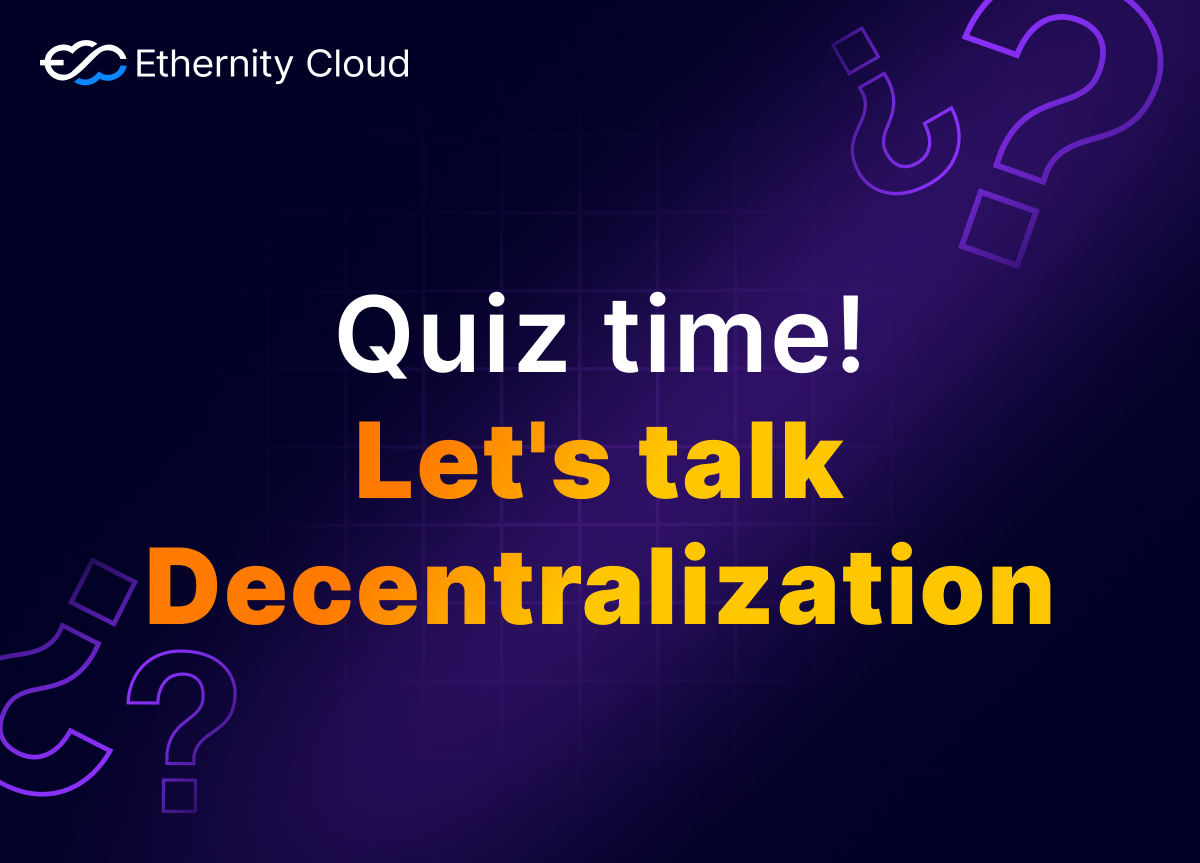 Ethernity_cloud's tweet photo. Ready to test your knowledge on #Decentralization? We've crafted a quiz to see how much you know about the benefits of #EthernityCloud's decentralized structure. Take the #Telegram quiz to find how this approach makes our ecosystem more robust!#DePIn $ECLD
https://t.co/Vh4oN2rMX3 https://t.co/Qhi481oyl2
