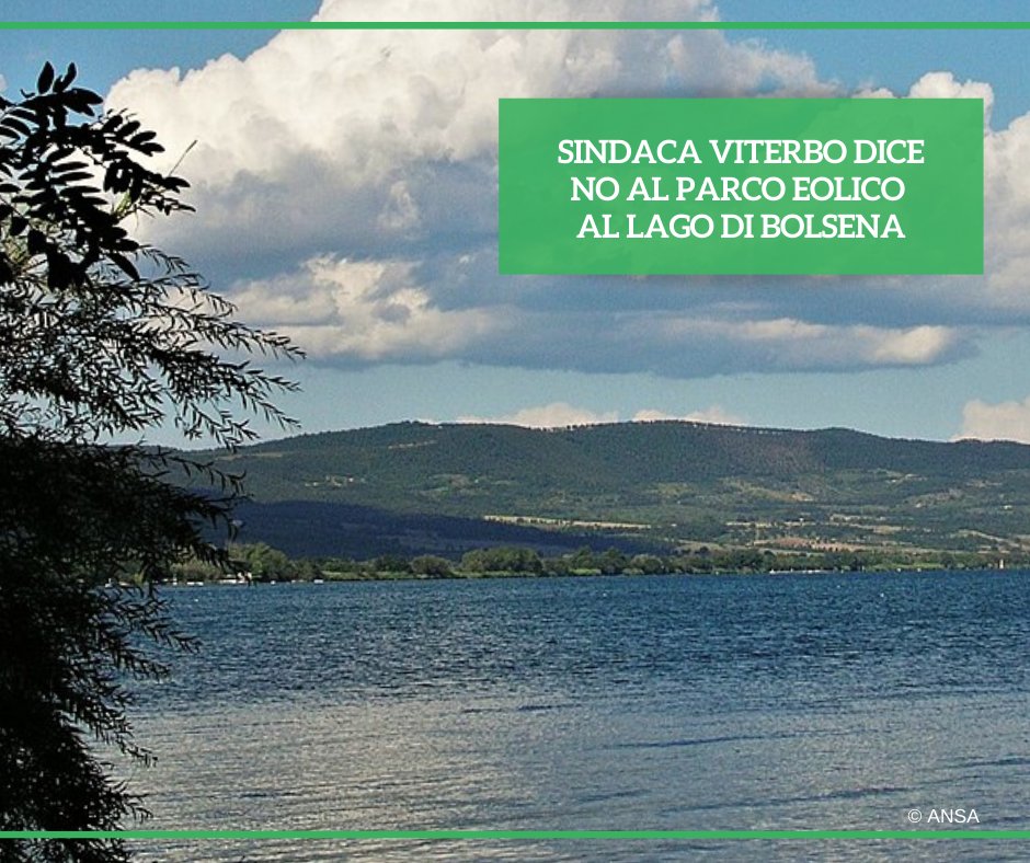 ansa_2030's tweet image. La sindaca di #Viterbo #Frontini si schiera contro il parco #eolico che dovrebbe sorgere intorno al lago di #Bolsena: "Sulla difesa dell'ambiente, ci batteremo con ogni nostra energia, come stiamo facendo sulla discarica di Monterazzano".
#ANSAAmbiente
➡ bit.ly/4aOywok