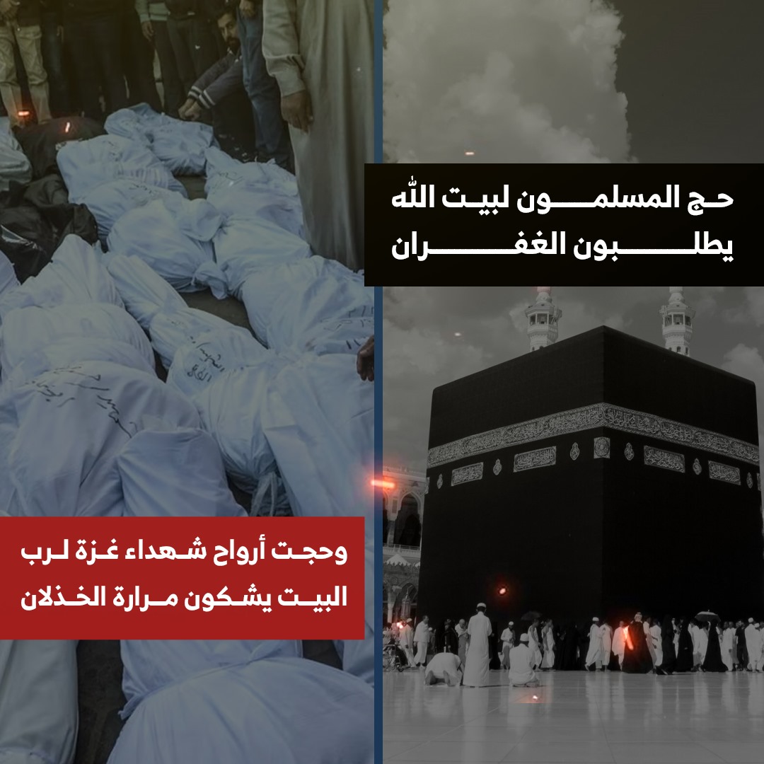 حج المسلمون لبيت الله يطلبون الغفران 
وحجت أرواح شهداء غزة لرب البيت يشكون مرارة الخذلان
#غزه_تقاوم_وستنتصر_بإذن_الله