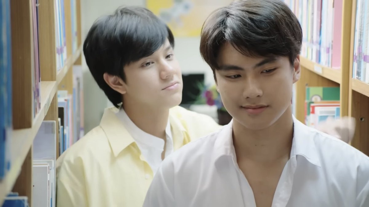 this scene drives me utterly insane every single time what do you MEAN pat slumped back against that bookcase like he was ready to get fucked against it what do you MEAN pran looks ready to fucking EAT HIM WHAT DO YOU MEANNNN