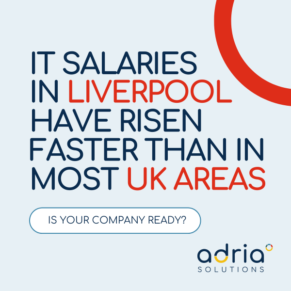 Adriasolutions's tweet photo. 💡 According to #TotalJobs, Liverpool is the UK location where IT Salaries grew the fastest in 2023! 

Is your company in #Liverpool and Merseyside ready to compete for top tech talent and deal with increasing candidate salary expectations? https://t.co/IE7EvVDQOI