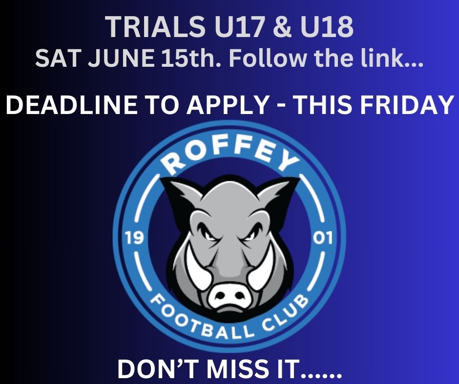 *U17/U18 TRIALS APPLICATION DEADLINE*
Don't wait to apply -  DO IT BEFORE FRIDAY!!
forms.gle/eU3GDSu95KAUy8…