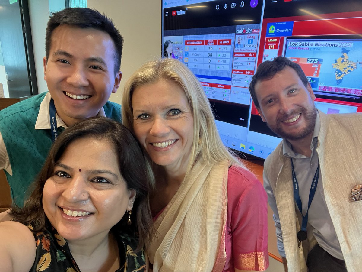 So exciting following the #election in #India! With <a href="/norwayinindia/">NorwayinIndia</a> team 🗳️🇮🇳