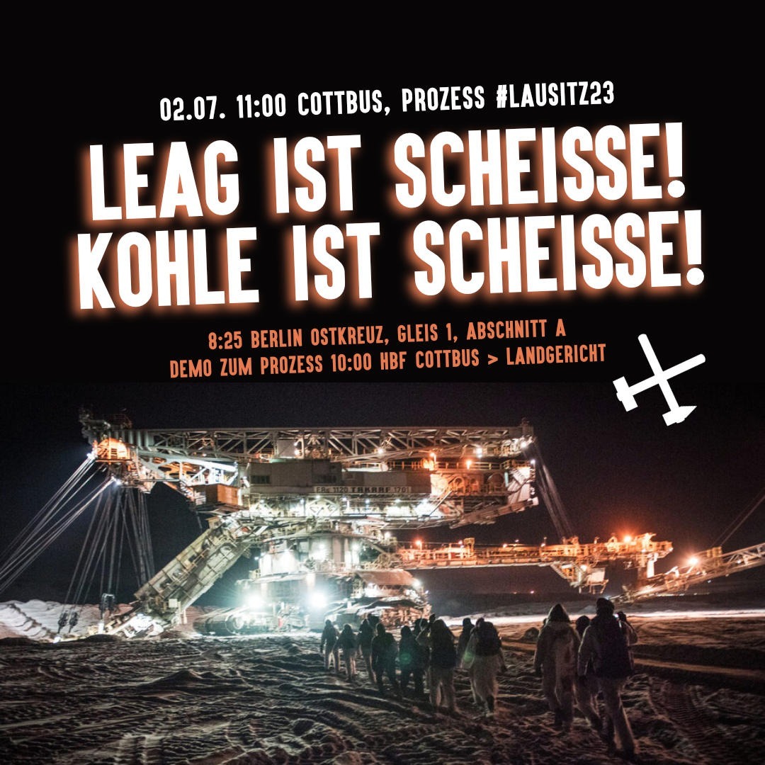 lausitz23's tweet photo. Und ubrigens geht es um gerechtigkeit und zwar Klimagerechtigkeit und SLAPP, denn Unterlassen unterlassen. Am 2.6.2024 findet dazu ein Gerichtsprozess in Cottbus statt. Um dies zu begleiten treffen wir uns um 8:24 am Bahnhof Ostkreuz Gleis 1 Abschnitt A. https://t.co/DTdFv4dCaA