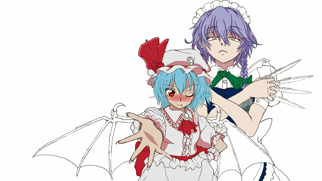 十六夜咲夜 ,レミリア・スカーレット 「いやぁ～本物もこんな感じなんだろうなぁって思っちゃいました。」|なかむらのイラスト