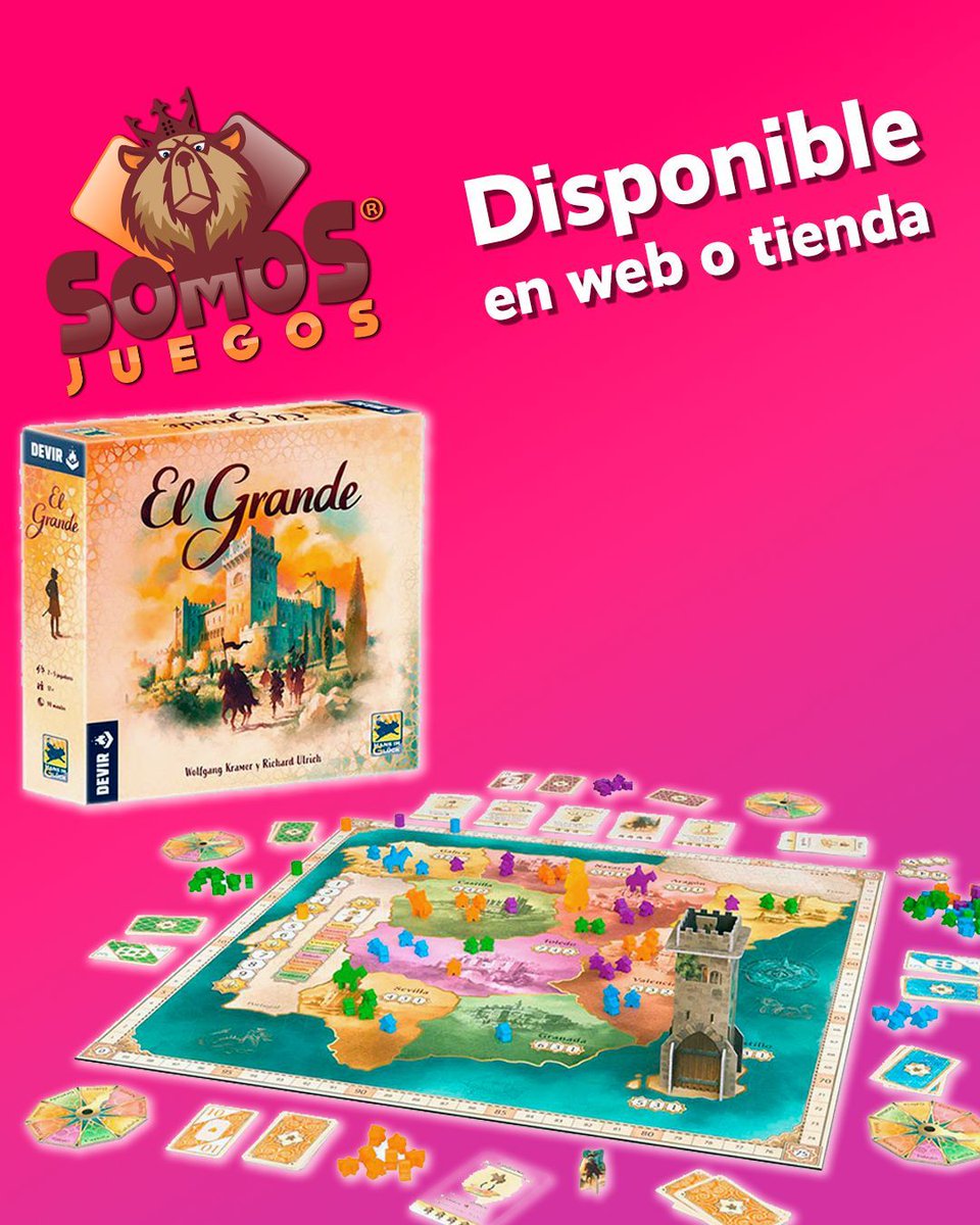 Somos_Juegos's tweet photo. Vuelve El Grande… ¡Por la puerta grande!
https://t.co/fzaCq3ujvL
#eurogame #estrategia #juegodeestrategia #juegodetablero #hortaleza #elgrande #spiel #spieldesjahres #mayorias https://t.co/hwHWvAide9