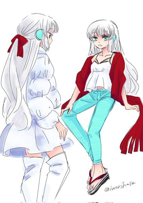 「camisole white hair」 illustration images(Latest)