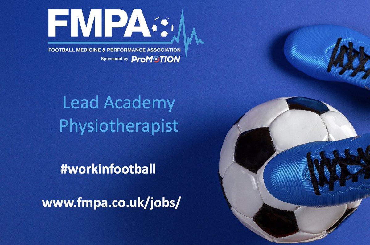 FMPA RECRUITMENT:  New job just added 

⚽ Lead Academy Physiotherapist 

#academyphysiotherapist #workinfootball #jobsinsport #sportsjobs #footballjobs #professionalfootballjobs #physiojobs #physiotherapistfootball

➡️ fmpa.co.uk/jobs/lead-acad…