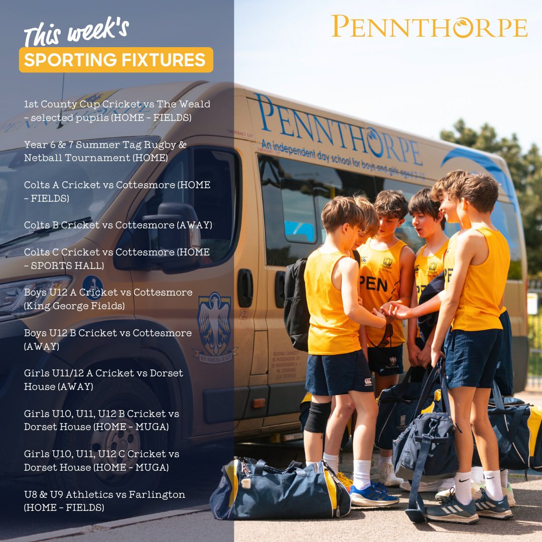 It's a jam-packed week of fixtures this week, beginning with our Year 6 and Year 7 Summer Tag Rugby &amp; Netball Tournament today! #athletics #rugby #netball #cricket #boys #girls #prep #sport #coeducational #independentschool #sussex #surrey