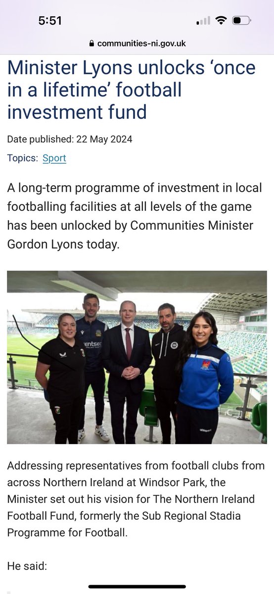 JeromeQuinn's tweet image. So no problem at all in giving 36 MILLION of more government money to local soccer.. 

Without even a line of questioning in the media or on the biggest shit-stirring Show in the country.. 

But Casement Park.. God no, even though the GAA for decades has funded itself. #Equality