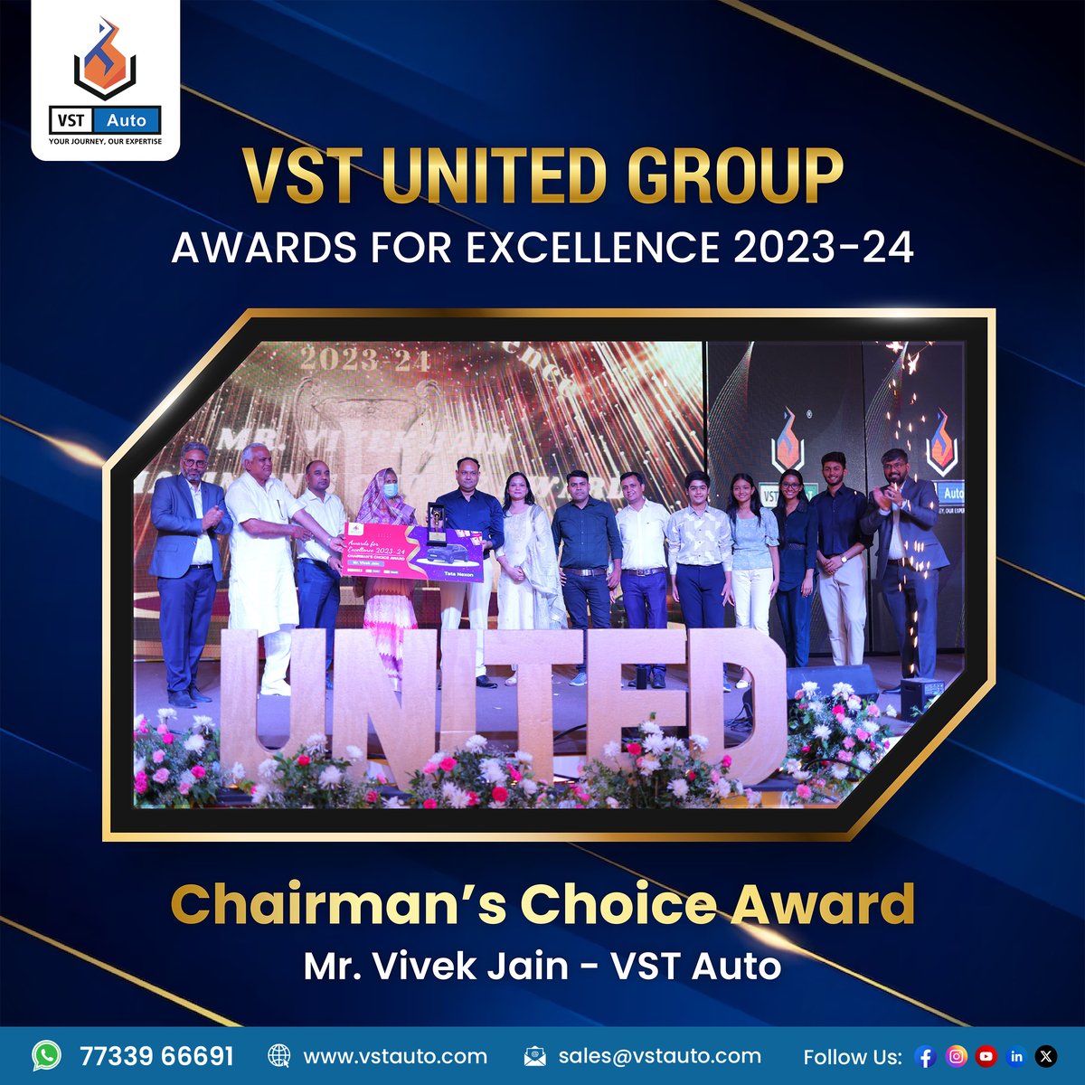 An unforgettable Night of Celebration! <a href="/VSTUnited/">VST United Group</a> honored the best of the best at our Excellence Awards for 2023-24. 
#ExcellenceAwards #VstAuto #VSTAutoIndia #AshokLeyland #KoiManzilDoorNahin #AshokLeylandIndia #AshokLeylandOfficial #VSTUnitedGroup #vstunited