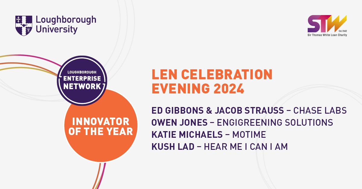 Congratulations to our shortlisted nominees for Innovator of the Year at the LEN Celebration Evening on 5th June! 
With thanks to The Sir Thomas White Loan Charity (stwcharity.co.uk) for supporting us in celebrating the achievements of the founders and friends of LEN.