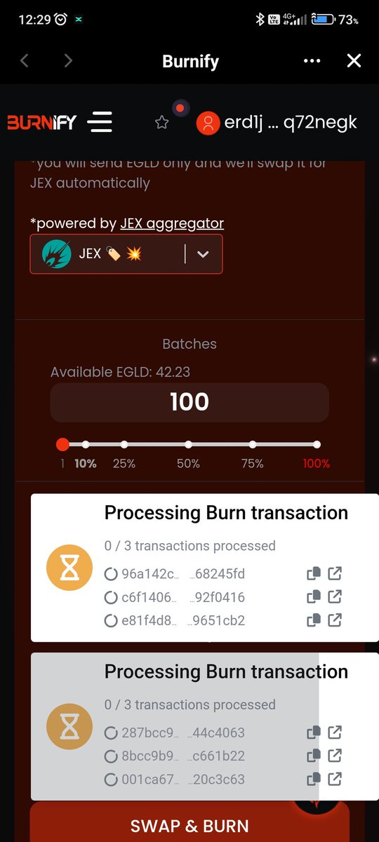 DecryptorSan's tweet photo. $bto and $jex are boosted today and on discount . Let's burn some batches π₯π₯π₯
#BORN2BURN #BURN2BUILD
@BurnifyApp $bfy $egld $btc B2B https://t.co/3GaT95Ydgw