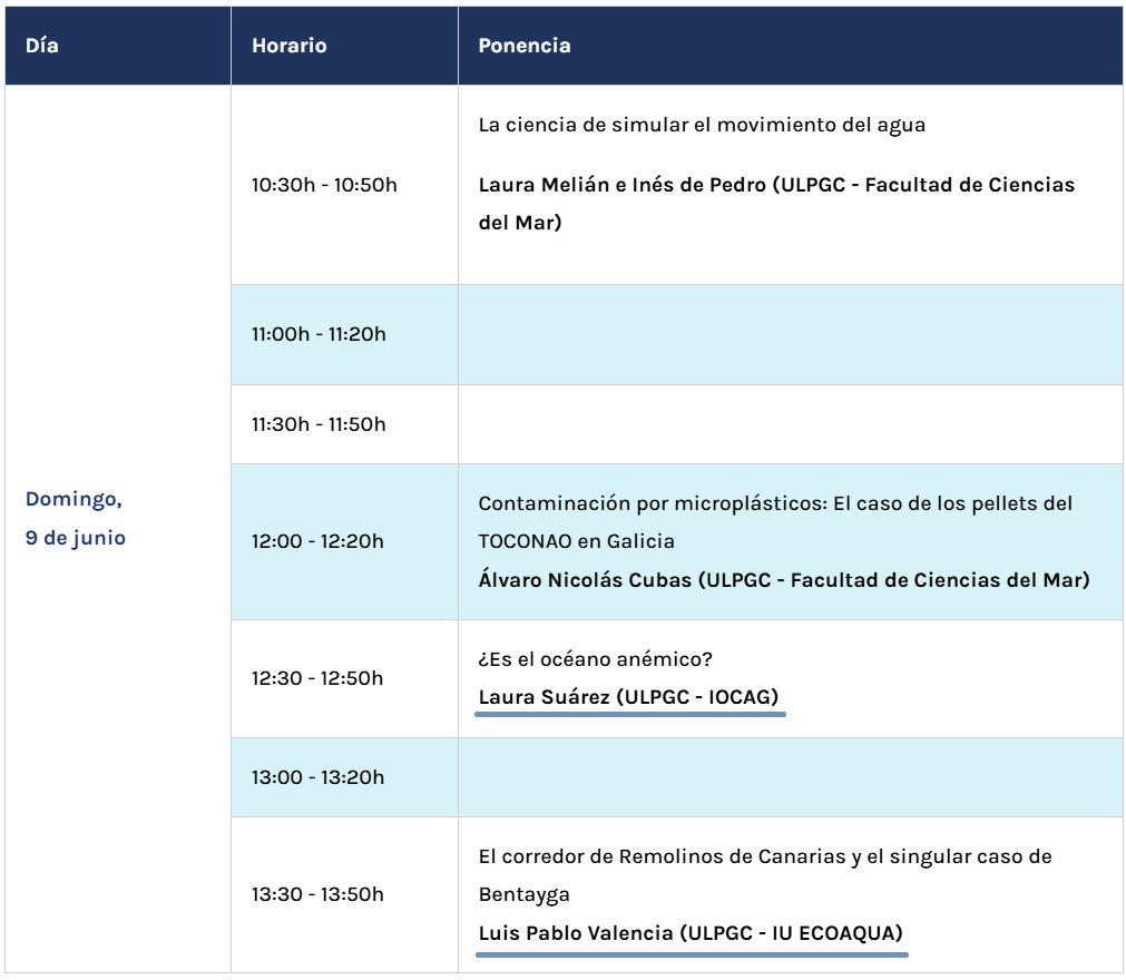 Doctorado en Oceanografía y Cambio Global (@doycag) on Twitter photo Del viernes 7 al 9 de junio se celebrará <a href="/FIMAR_LPGC/">FIMAR</a>, donde algunos de nuestros estudiantes de doctorado darán charlas aptas para todos los públicos🌊🥼 #FIMAR2024 <a href="/ULPGC/">ULPGC</a> <a href="/ulpgcresearch/">ULPGC Research</a> <a href="/fccmar_ulpgc/">Facultad de Ciencias del Mar ULPGC</a> <a href="/IOCAG1/">IOCAG</a> Del viernes 7 al 9 de junio se celebrará <a href="/FIMAR_LPGC/">FIMAR</a>, donde algunos de nuestros estudiantes de doctorado darán charlas aptas para todos los públicos🌊🥼 #FIMAR2024 <a href="/ULPGC/">ULPGC</a> <a href="/ulpgcresearch/">ULPGC Research</a> <a href="/fccmar_ulpgc/">Facultad de Ciencias del Mar ULPGC</a> <a href="/IOCAG1/">IOCAG</a>