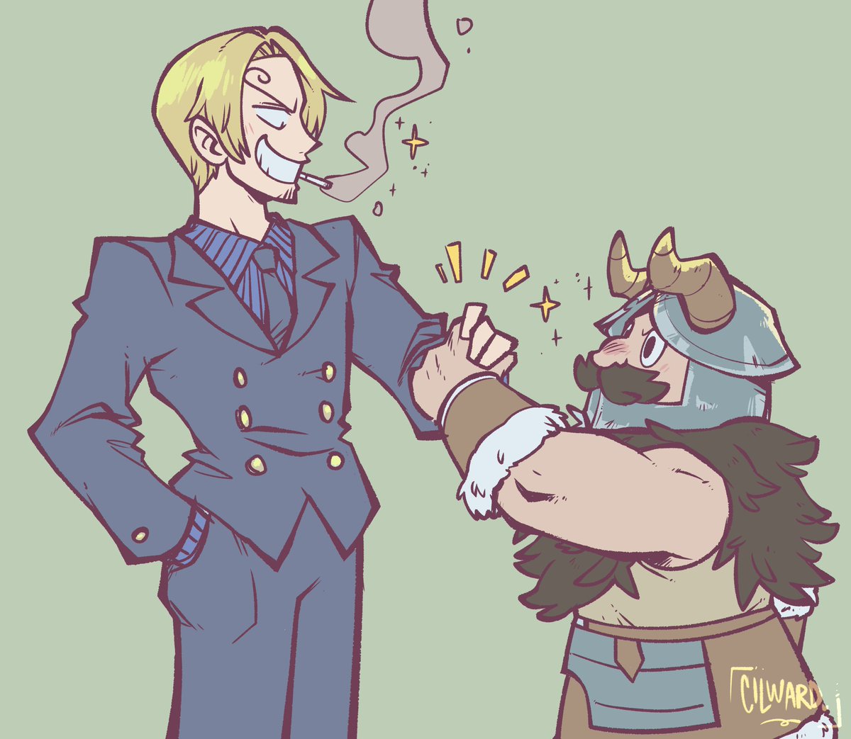 CilWard's tweet image. Sanji 🤝 Senshi
✨Emperrarte cuando no se comen todo lo q preparaste✨
#DungeonMeshi #Senshi #OnePiece #OnePieceSanji