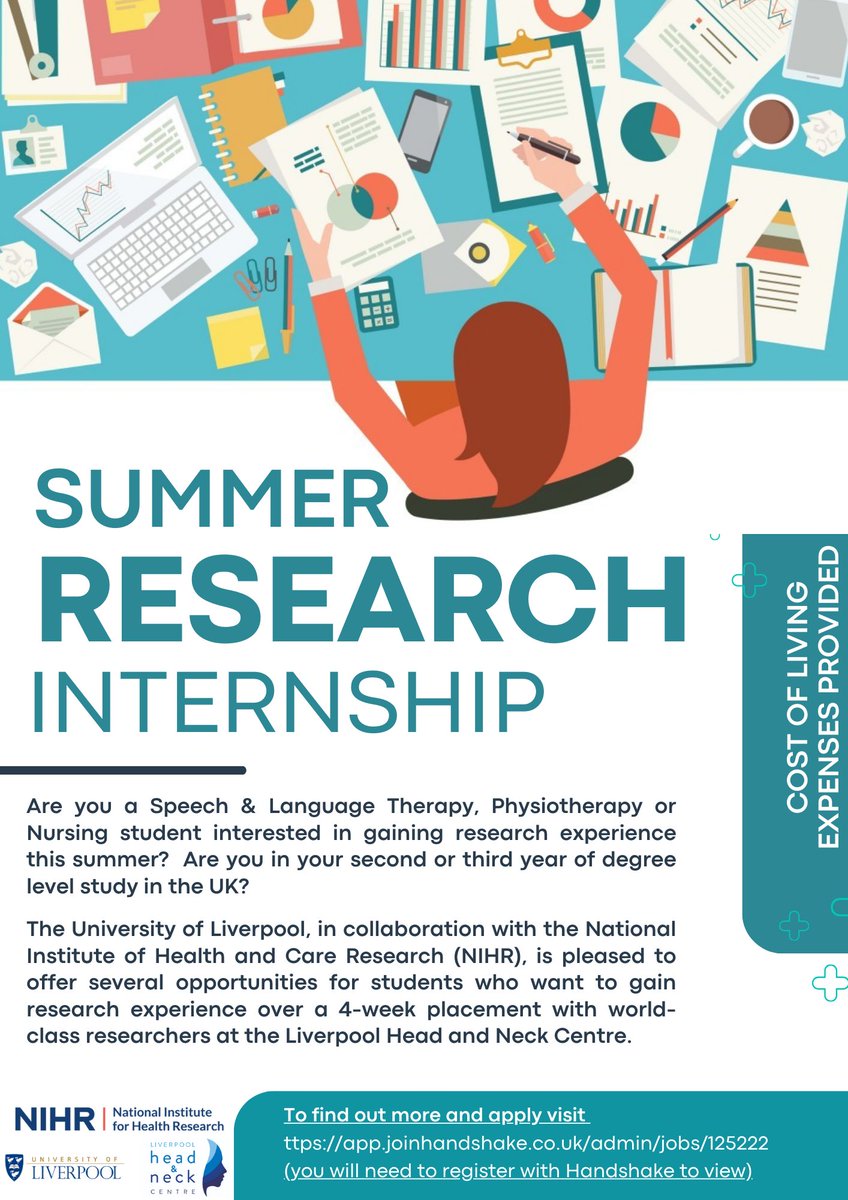ReSTstudy's tweet photo. Are you a speech and language therapy , physiotherapy or nursing undergraduate student? Don't miss your chance to apply for a funded research internship this summer. #slp2b #speechandlanguagetherapystudents #physiotherapystudents #nursingstudents https://t.co/S5J2gF1Hhm