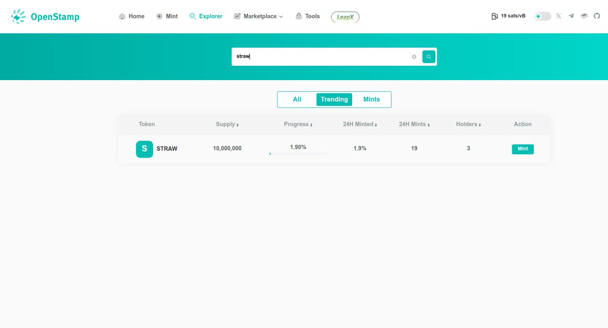 StampTools's tweet photo. 🚨 New Mint Alert! 🚨

Token: STRAW
Limit per Mint: 10,000
Total Supply: 10,000,000

🧑‍💻Already 3 Minters.

⚠️ Not Financial Advice (NFA). Do Your Own Research (DYOR).

#stamps #SRC20 #BitcoinStamps #OpenStamp #StampScan #STRAW https://t.co/taTFeGDZ76