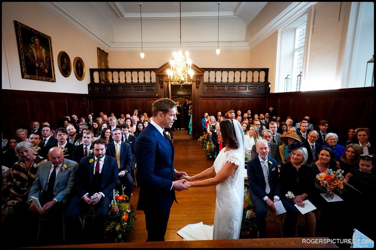 Grace and Peter's Spring wedding in the Great Hall at Fulham Palace in West London
rogerspictures.com/spring-wedding…