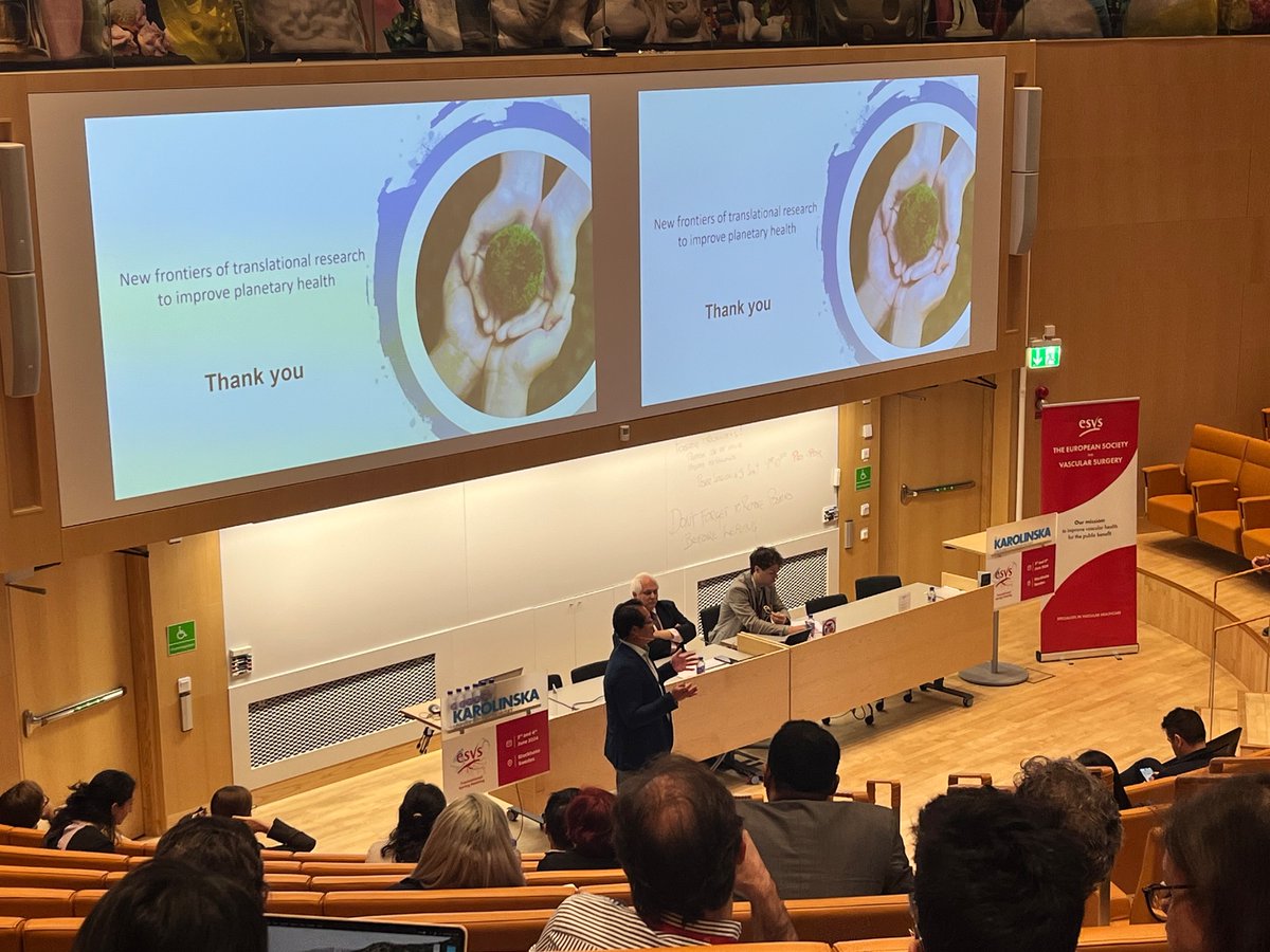 Fascinating talk from Regent Lee on using “digital contrast” and “green AI”. Translating science to not only help our patients but our planet too! <a href="/ESVSmembership/">ESVS</a> translational meeting.