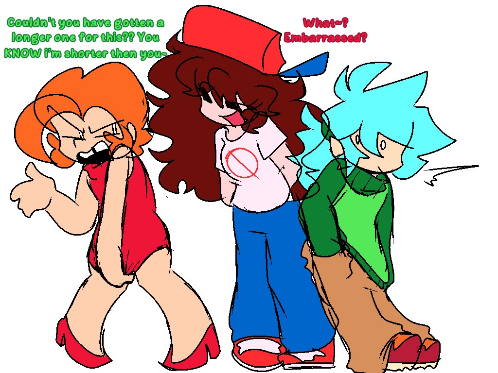 0110Alexander_'s tweet image. Hope i dont get cancelled over this drawing but uh clothes swap cuz why not

Dont worry pico has underwear on hes just embarrassed 🏃‍➡️