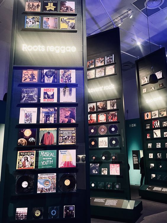 Born in the '80s so history of the Britain I was coming into matters to me, retracing origins of music I would be raving to as a teenager. Here are three pillars of Black British music standing tall - roots reggae, lovers rock &amp; two tone 🕶️ #beyondthebassline <a href="/britishlibrary/">British Library</a>