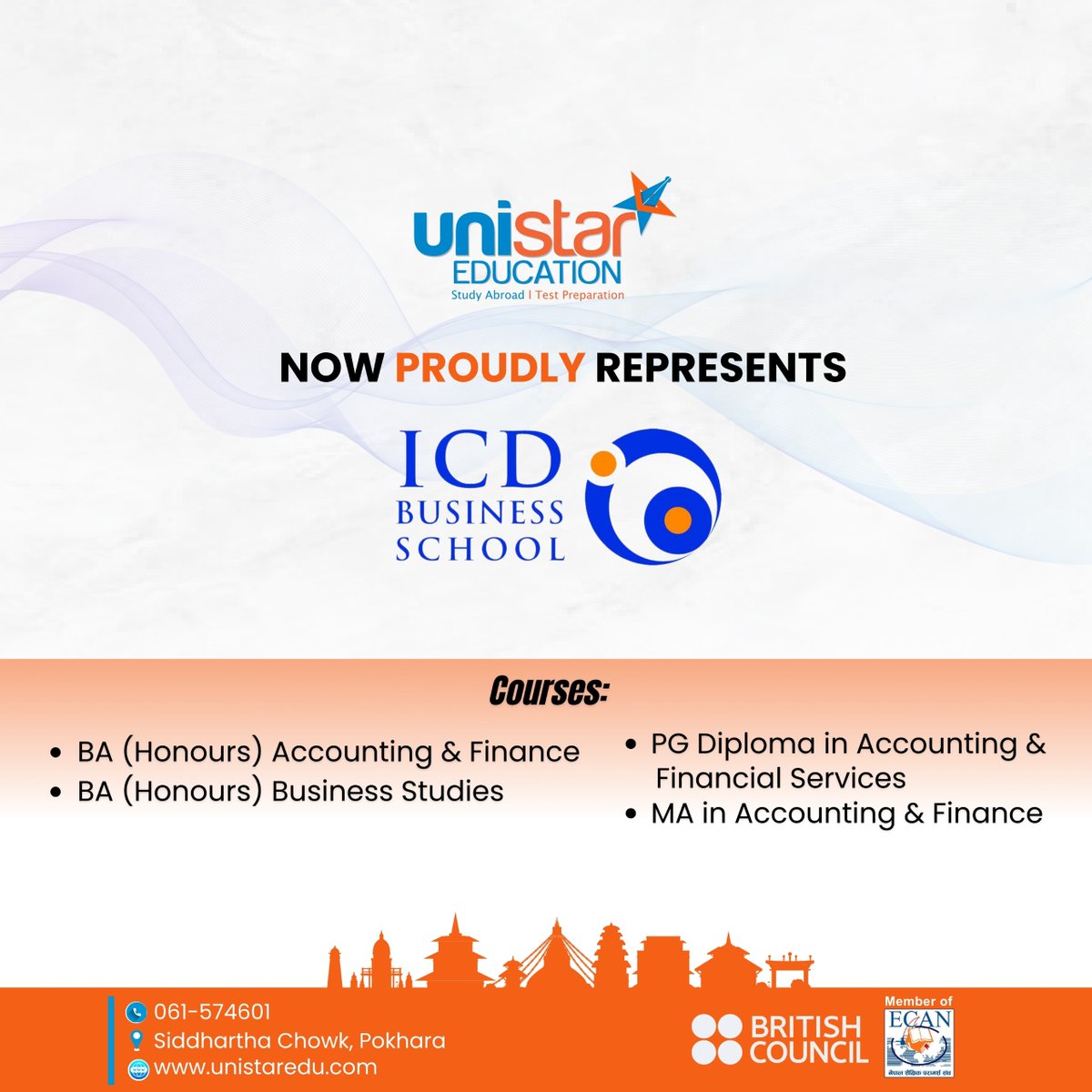 We at 𝐔𝐍𝐈𝐒𝐓𝐀𝐑 𝐄𝐝𝐮𝐜𝐚𝐭𝐢𝐨𝐧 are proud and privileged to represent #ICDBusinessSchool, Ireland, offering undergraduate and postgraduate programs for both international and domestic students. Come explore more study opportunities with us!#StudyinIreland #UnistarEduation