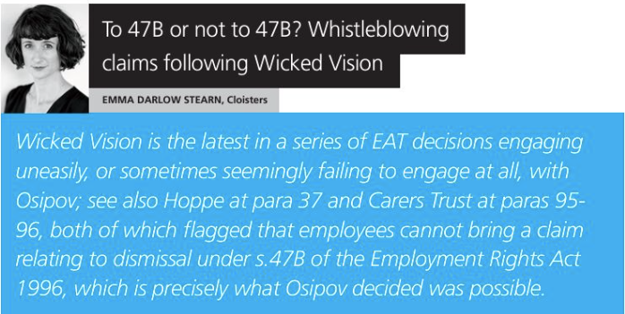 Cloisters (@cloisterslaw) on Twitter photo Have you read June's Employment Lawyers Association (ELA) Briefing?
Catch Emma Darlow Stearn (<a href="/E_Darlow/">Emma Darlow</a>) discussing the implications of the Wicked Vision v Rice Judgment.
To access, click the link below:
lnkd.in/ey-iQpCA Have you read June's Employment Lawyers Association (ELA) Briefing?
Catch Emma Darlow Stearn (<a href="/E_Darlow/">Emma Darlow</a>) discussing the implications of the Wicked Vision v Rice Judgment.
To access, click the link below:
lnkd.in/ey-iQpCA