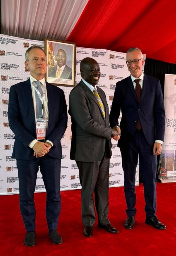 Diplo_Jazz's tweet photo. Asante sana HE Deputy President Gachagua @rigathi and my good friend @SWJacksonUN @UnKenya for welcoming me today as new co-chair of Development Partner Forum. Together we will work hard to strengthen aid effectiveness and cohesion across all relevant sectors. Twende kazi pamoja! https://t.co/4fHMXiJhG7