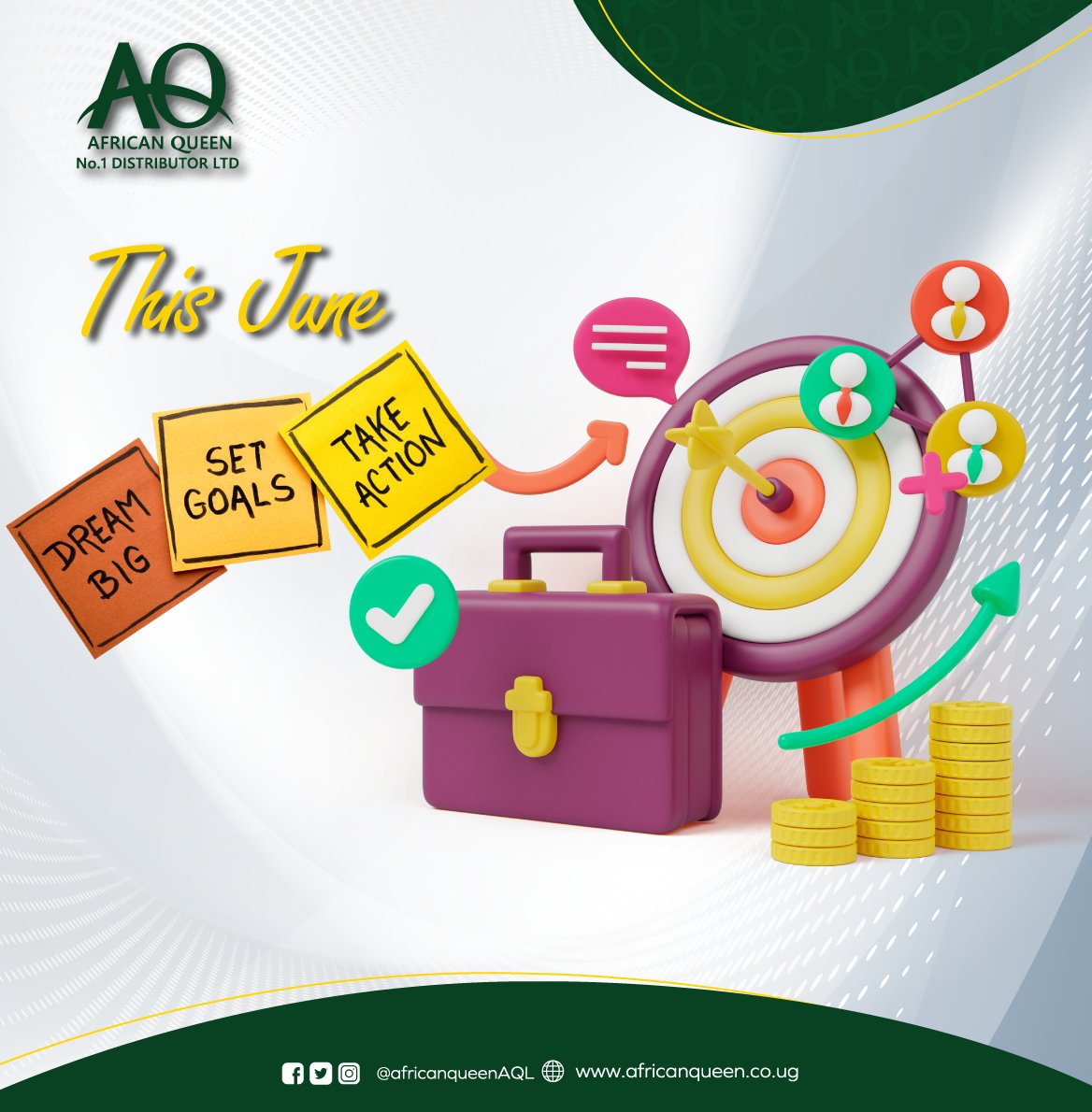 AQNo1Distrib's tweet photo. This month:
1. Dream big
2. Set goals
3. Take action

You will see results.

#YourDistributionPartner
#YourNo1Distributor https://t.co/OVnq2qt62g