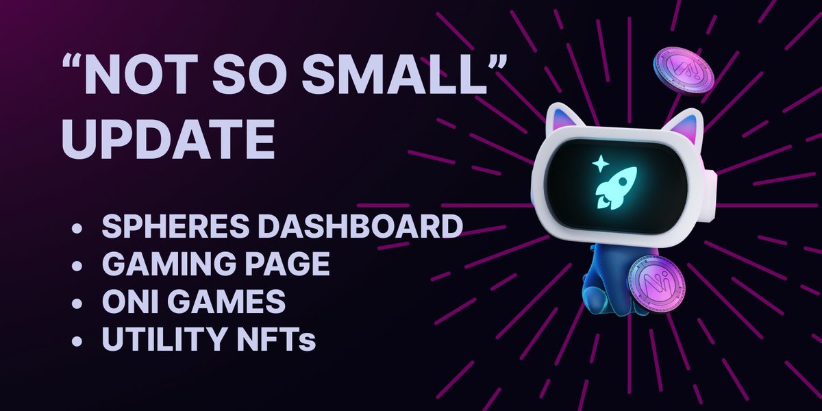oniexchange's tweet image. "Not So Small" update: 

 ➡️ oni.exchange

1.) ONI SPHERES DASHBOARD - will be added today so you can get an insight on how it will look and work (Note: Spheres Dashboard goes live with ONI DEX launch and not sooner, we are simply preparing everything for the launch…