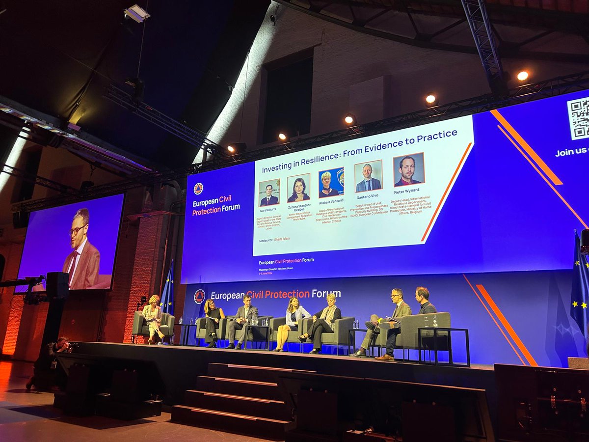 tarakjl's tweet photo. Europe's infrastructure faces multiple threats! ⚠️ On May 15th the @WorldBank  and @EU_Commission  discussed about #climateresilience, #smartinvestments and #investinginprevention in Europe. Keep up with the conversation with professionals at the #EuropeanCivilProtectionForum. https://t.co/iZEWFDZfqx