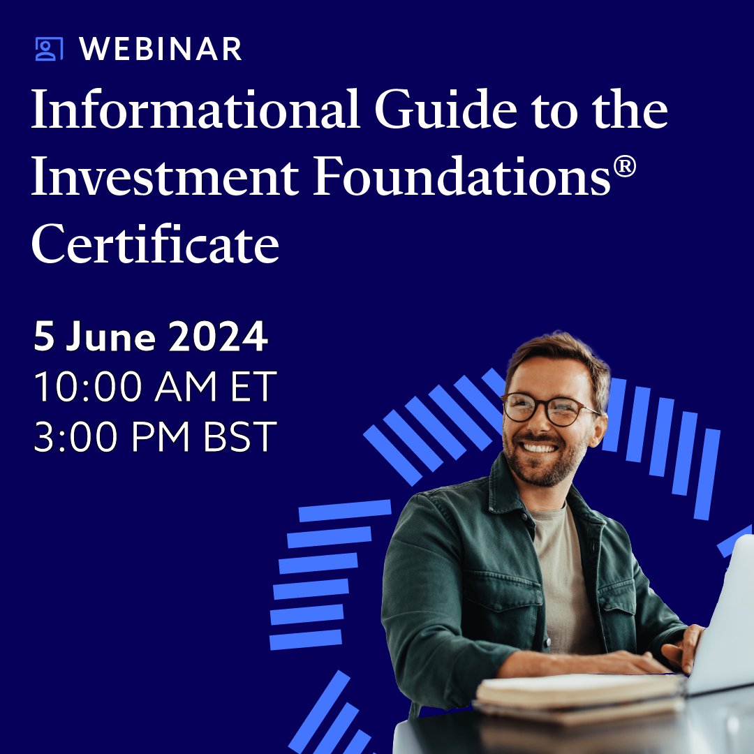 CFAinstitute's tweet photo. Join our webinar tomorrow where we’ll explore how the Investment Foundations Certificate will help you gain fundamental insights into the investment industry!

Don't miss out and register: https://t.co/xPnlPqXa2P

#CFAInstituteEvents #InvestmentFoundations https://t.co/CISjtU9oRf