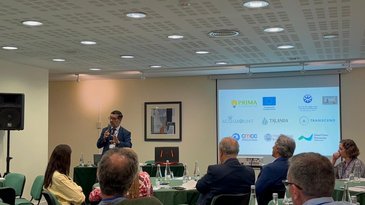 Union for the Mediterranean (@ufmsecretariat) on Twitter photo Live from Lisbon 🇵🇹 where UfM Senior Policy Advisor, Frederic de Dinechin, opened the regional consultation workshop on digitalisation of the Water-energy-food-ecosystems (WEFE) nexus.
Co-organised w/ <a href="/GWPMed/">GWP-Med</a>, <a href="/PrimaProgram/">PRIMA Program Mediterranean Partnership 🇪🇺</a>, <a href="/CmccClimate/">Fondazione Cmcc</a> & <a href="/usal/">Universidad de Salamanca</a>, this regional consultation Live from Lisbon 🇵🇹 where UfM Senior Policy Advisor, Frederic de Dinechin, opened the regional consultation workshop on digitalisation of the Water-energy-food-ecosystems (WEFE) nexus.
Co-organised w/ <a href="/GWPMed/">GWP-Med</a>, <a href="/PrimaProgram/">PRIMA Program Mediterranean Partnership 🇪🇺</a>, <a href="/CmccClimate/">Fondazione Cmcc</a> & <a href="/usal/">Universidad de Salamanca</a>, this regional consultation