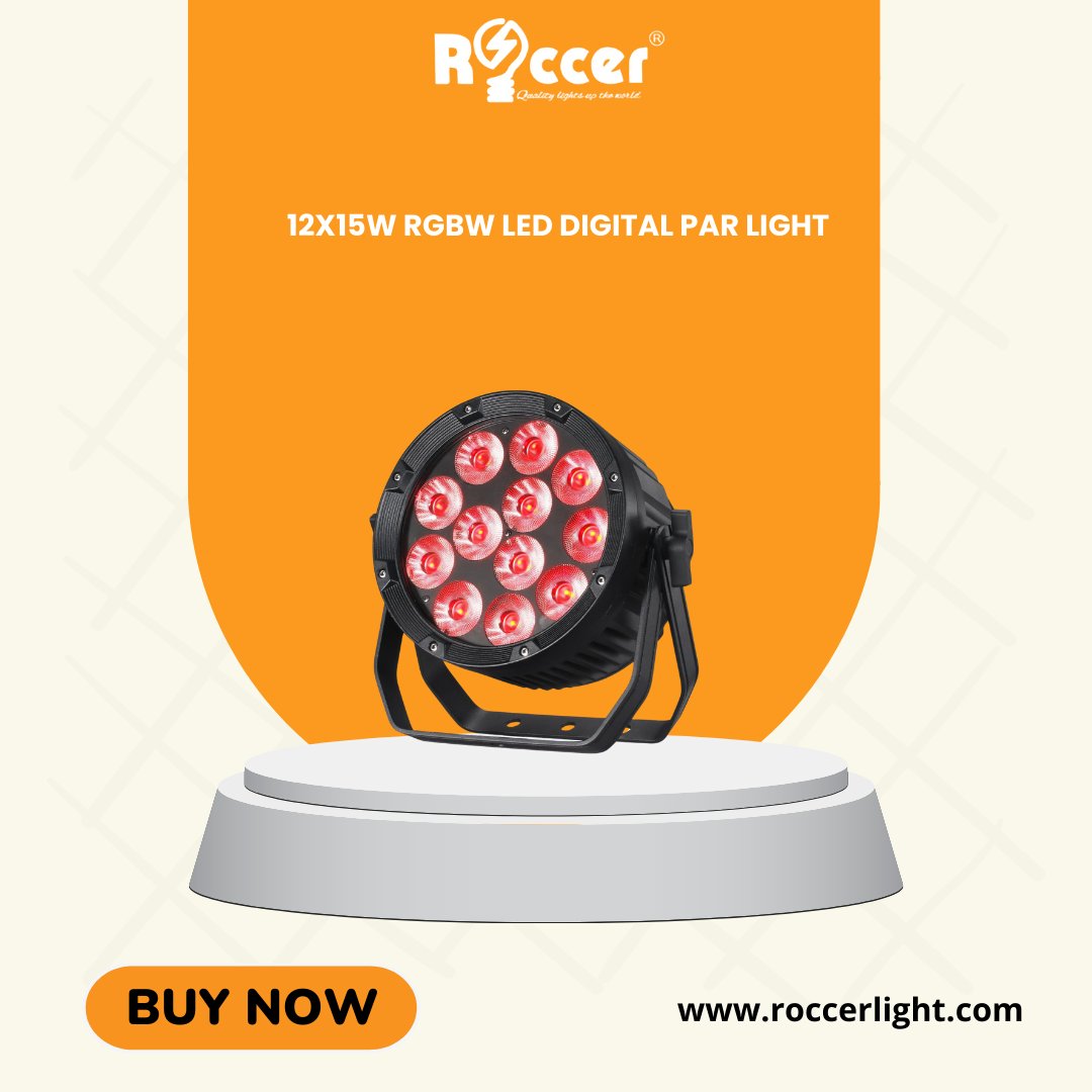 RoccerLight's tweet image. Light up your stage with the vibrant colors of our 12x15W RGBW LED Digital PAR Light from RoccerLight! 🎨✨ Perfect for concerts, events, and more, these PAR lights offer endless possibilities for creating stunning lighting displays. I #RoccerLight #LEDPARLight #EventLighting