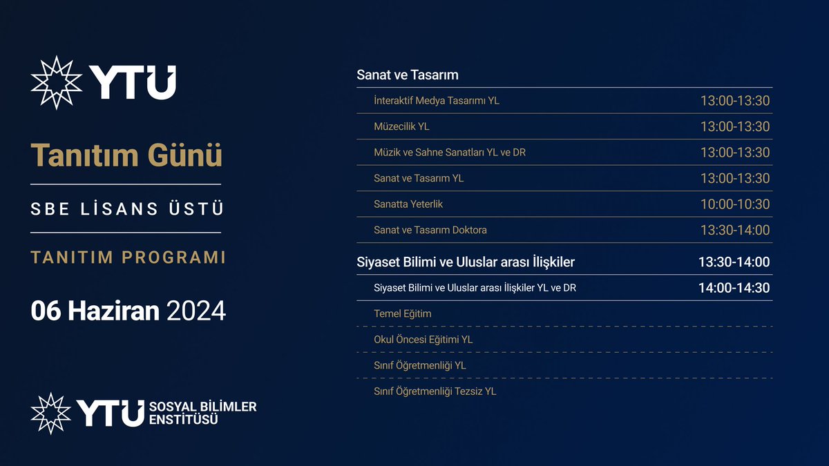 YTÜ Sosyal Bilimler Enstitüsü tweet media