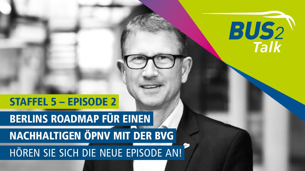🎧Neue Podcast-Folge!
Tauchen Sie heute ein in Ep. 2 von BUS2Talk: Berlins Roadmap für einen nachhaltigen ÖPNV mit BVG-COO, Dr. Rolf Erfurt🚍🌿#BUS2BUS
Hören Sie jetzt ein spannendes Gespräch über die Zukunft des ÖPNV di-ri.co/7iUG7
<a href="/BVG_Kampagne/">Weil wir dich lieben</a> 
<a href="/BVG_Bus/">BVG Bus</a> 
<a href="/MesseBerlin/">Messe Berlin</a>