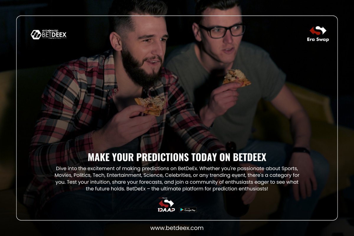 DaySwappers's tweet photo. MAKE YOUR PREDICTIONS TODAY ON #BETDEEX

For a complete BetDeEx, Guide, checkout this Video:
https://t.co/DwZouFg5XM https://t.co/Iz1Sv3djqg