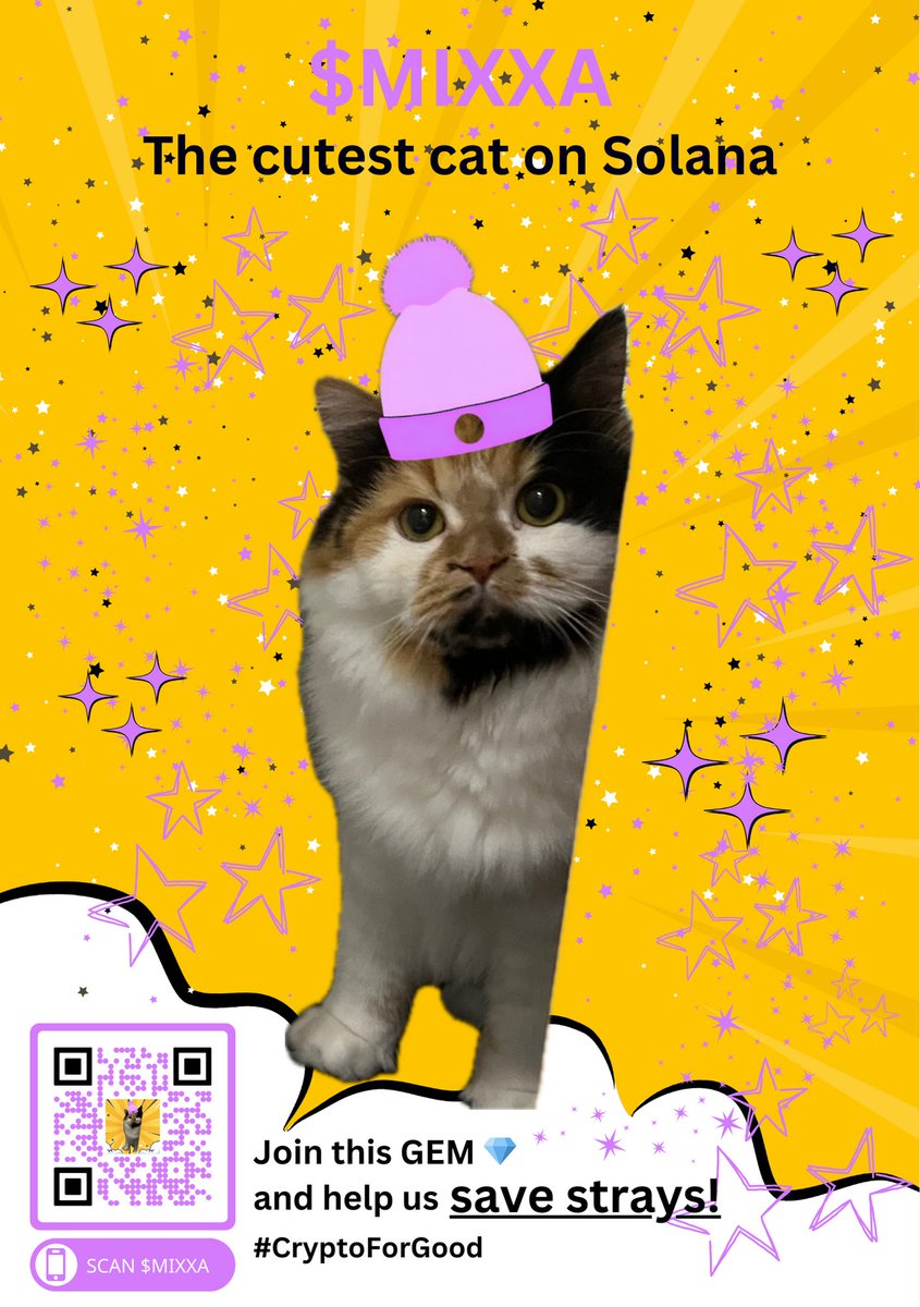 MixxaWifHat2's tweet photo. @MEXC_Official $MIXXA - the cutest cat on #Solana https://t.co/HsJVTEiJaJ