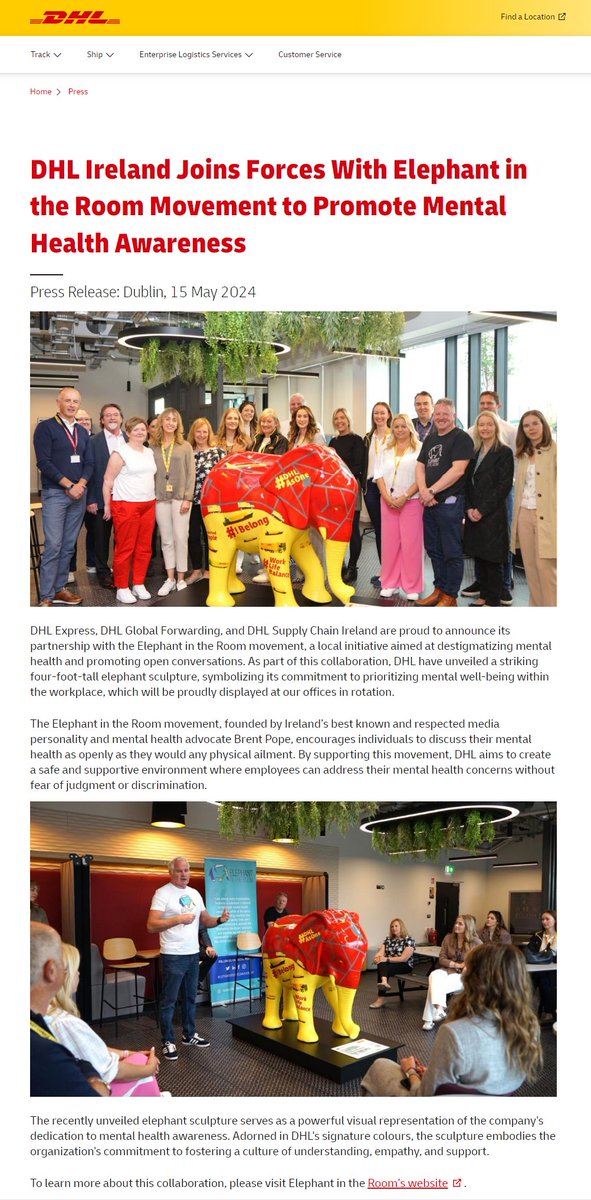 ElephantIn2022's tweet photo. A great article here from @DHLexpress from the recent unveiling of their elephant. 
Read the full article here https://t.co/c8kGwXstFt

Designed in-house
Painted by Andrew Manson Artist from @Ballyrogan1 See more works by Andrew here https://t.co/k70dAxgItu https://t.co/4fYiilj2rX