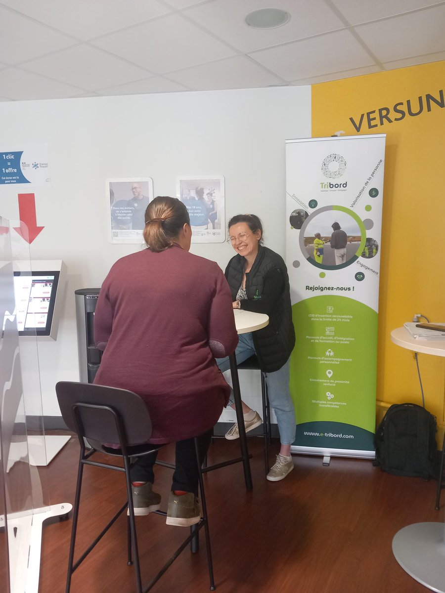 Notre équipe participait à la permanence de France Travail consacrée à l'Insertion par l'Activité Économique. L'occasion de présenter nos postes ainsi que les parcours d'#insertion au sein de Tribord.
Vous avez raté cette date ? Rendez-vous le 13 juin à <a href="/FranceTravail/">France Travail</a> Rennes Nord