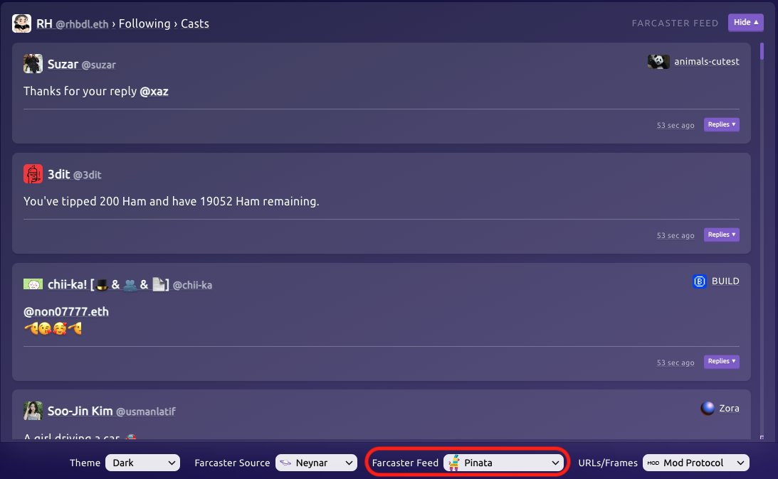 Besides building fun stuff, I learned about <a href="/0xBlockhead/">Blockhead・Web3 Browser/Explorer</a> amazing work on customizing feed algorithms! If you ran into issues like me with cluttered feeds, selecting different indexers thru Blockhead definitely helps with decluttering it!

Now we have access to cleaner feeds 😌