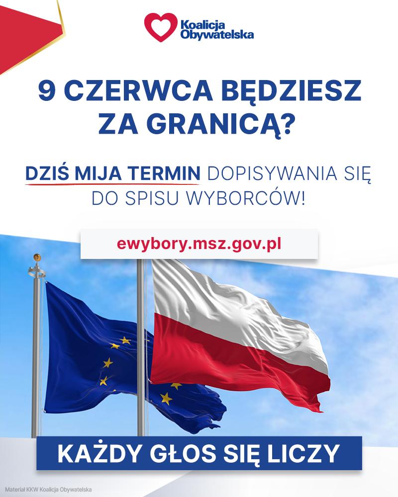 🔔 Ostatni dzwonek na dopisanie się do spisu wyborców za granicą!