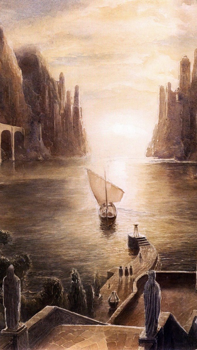 The Grey Havens
By Alan Lee

“I will not say: do not weep; for not all tears are an evil.”
J.R.R. Tolkien, The Return of the King
