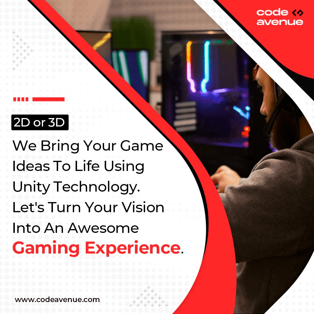 CodeAvenueLtd's tweet image. 2D or 3D, we bring your game ideas to life using Unity technology. Let's turn your vision into an awesome gaming experience.
#UnityGameDevelopment #2DGameDevelopment #3DGameDevelopment #GameDesign #IndieGameDev #codeavenue