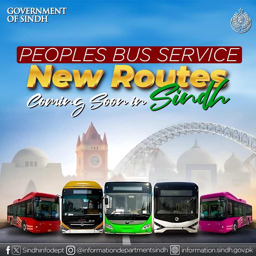 Get ready!
Sindh Government is about to launch new routes for the #PeoplesBusService very soon; improving connectivity and offering convenience to the citizens of Sindh.
<a href="/sharjeelinam/">Sharjeel Inam Memon</a> 
<a href="/SumetaSyed/">Sumeta Afzal Syed</a>