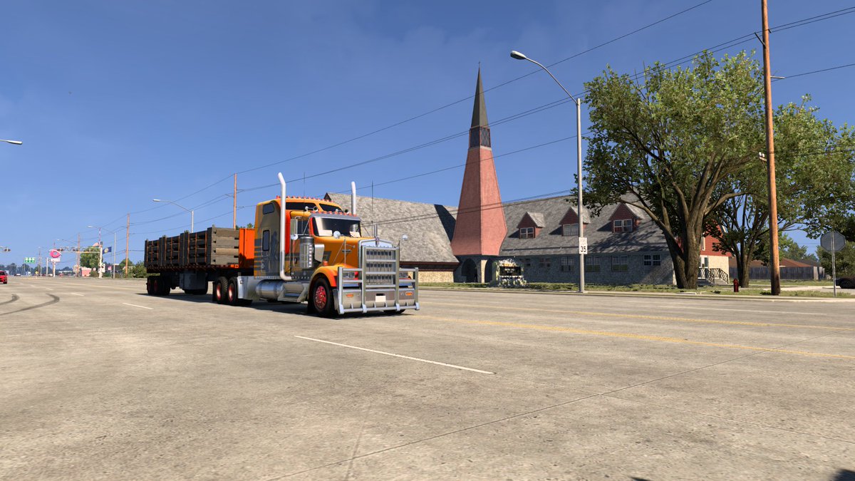 American Truck Simulator I see a church doing my trip out

#ATS
#AmericanTruckSimulator
@SCSsoftware
@KenworthTruckCo
#CruisingNebraska