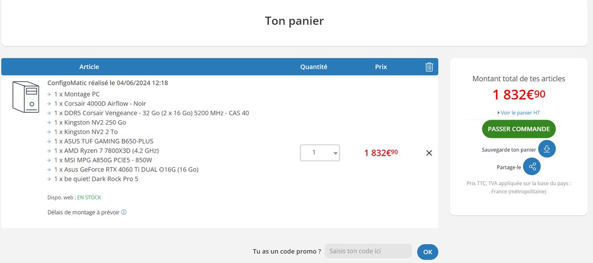 _BASTiDE__'s tweet image. Bonjour @TopAchat ,
Un petit code promo de dispo pour ma magnifique commande chez vous ? Je vous remercie par avance, ça serait très aimable😁
#CodePromo