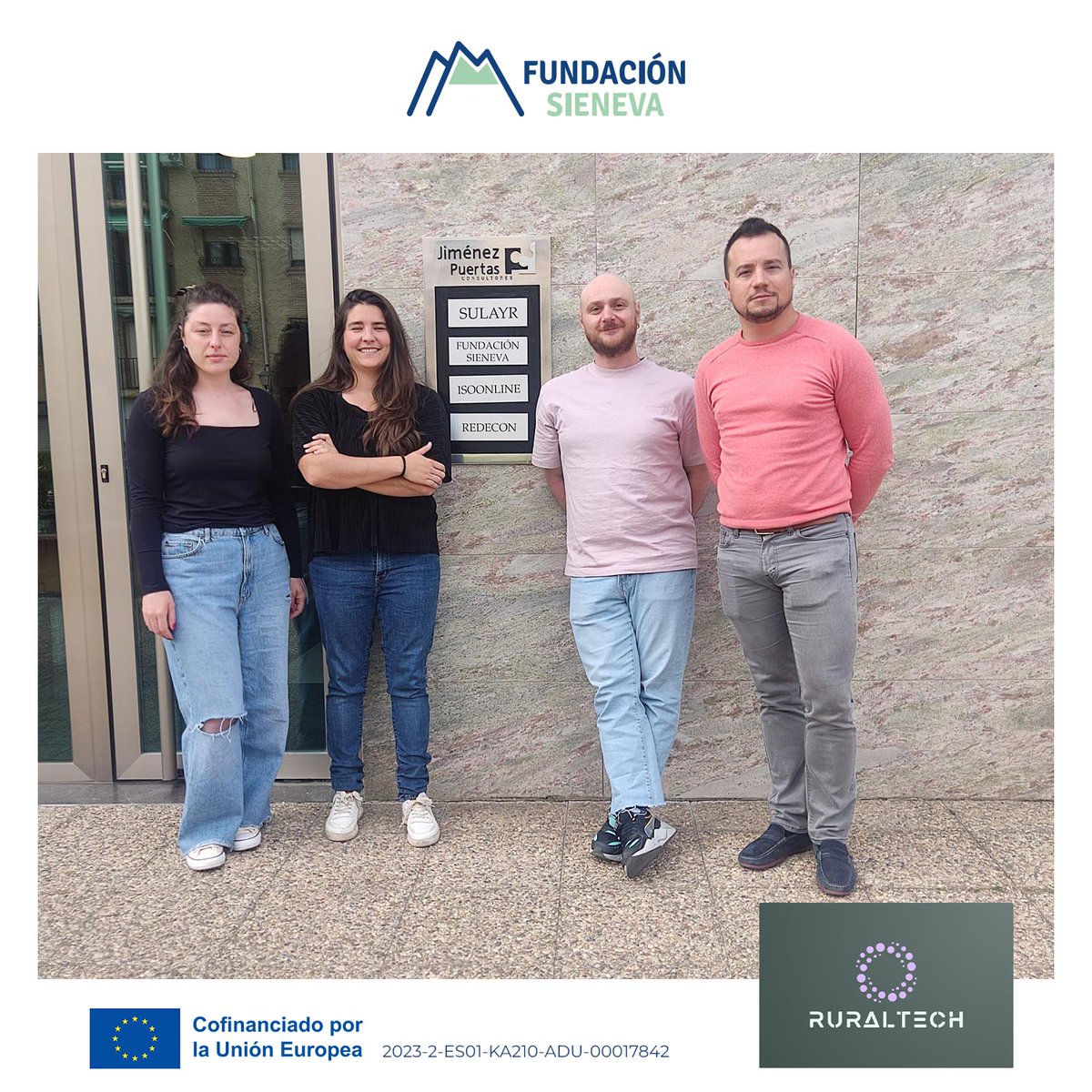 sieneva's tweet photo. Fundación Sieneva y su socio  Semper Avanti de Polonia han celebrado la primera reunión transnacional  del proyecto RuralTech 🤝. Ambas organizaciones  han repasado los módulos a incluir en la Guía RuralTech y han sentado  las bases para la elaboración del curso online 🖥. https://t.co/zsKkaoHjGG